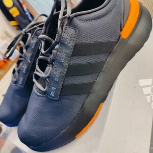 Adidas Black and Orange Sneakers with Breathable Mesh Youth Boys Size 7